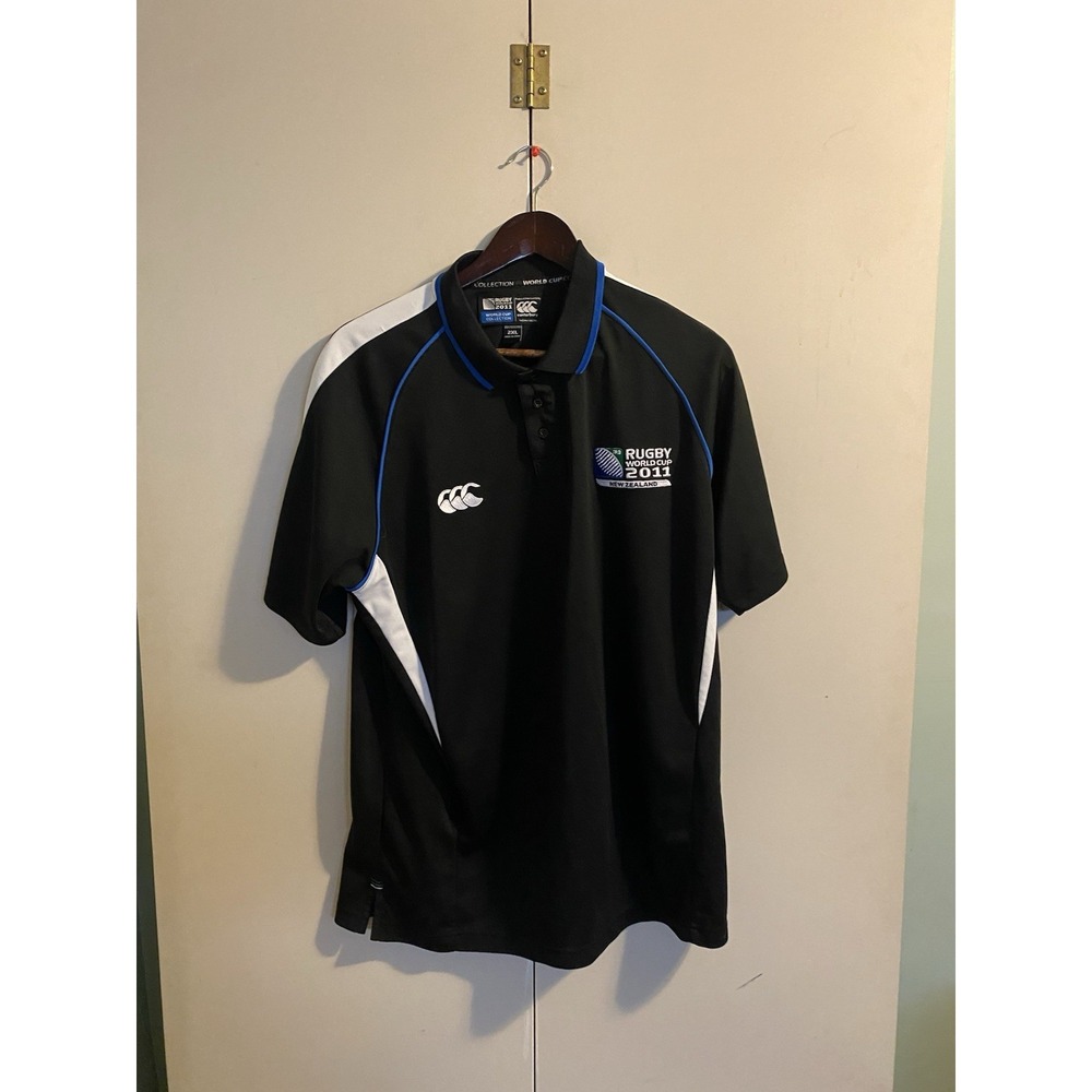 Canterbury Rugby World Cup 2011 New Zealand All Blacks Polo Jersey Men's 2XL